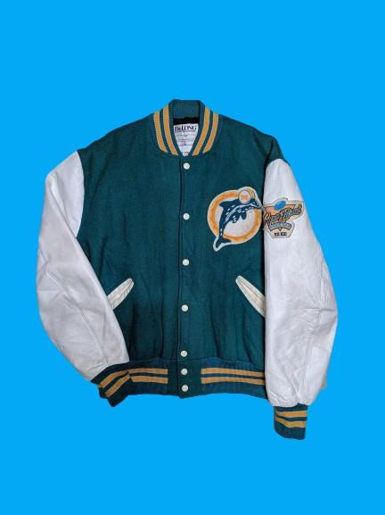 Vintage Rare Miami Dolphins Jacket, Men 