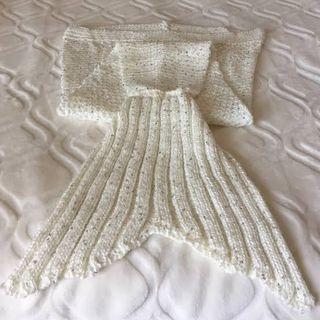 White Sequins Mermaid Blanket