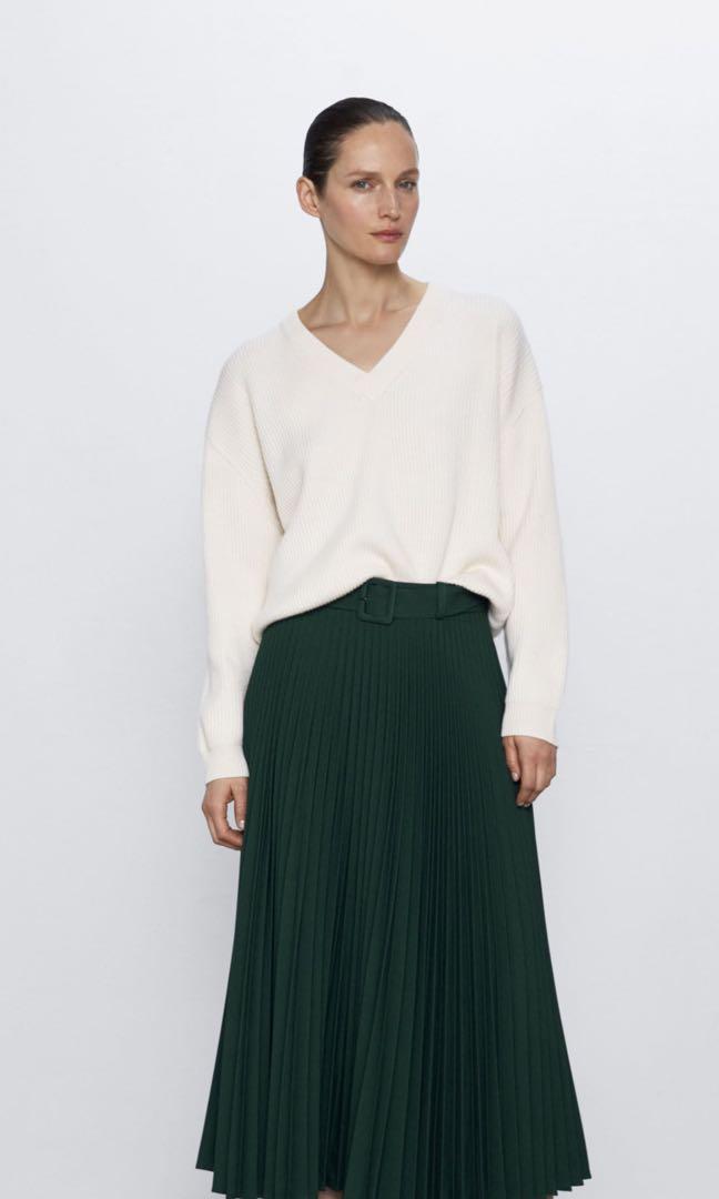Pleated skirt zara india best sale