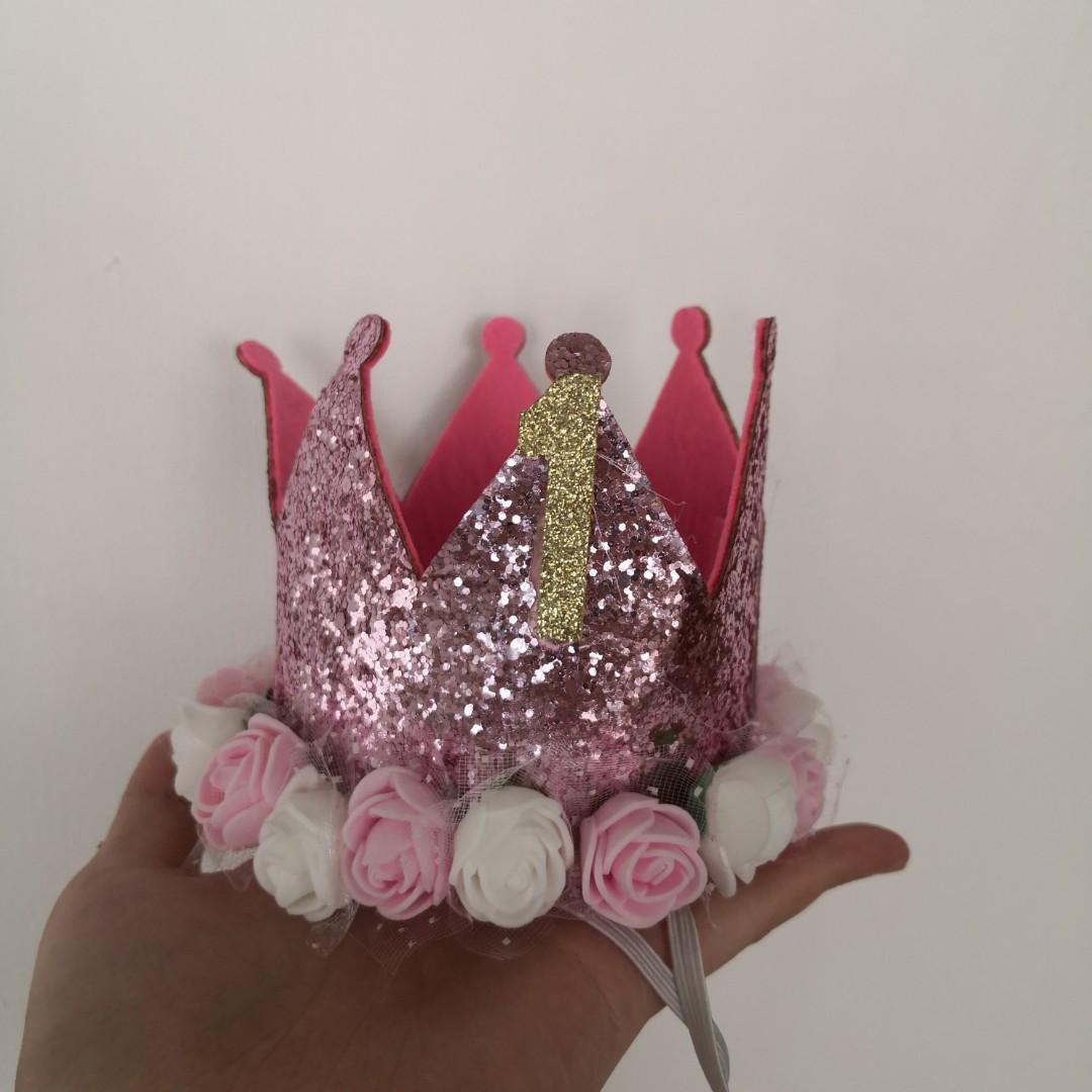 1st birthday party crown