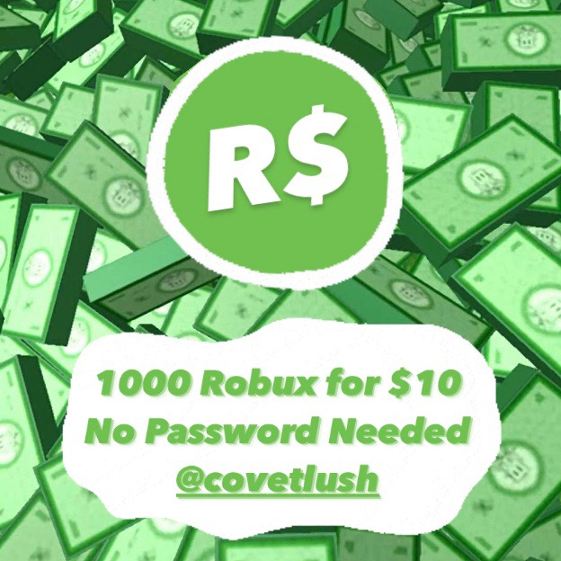 ROBLOX CURRENCY - 1000 Robux (no password - read description for