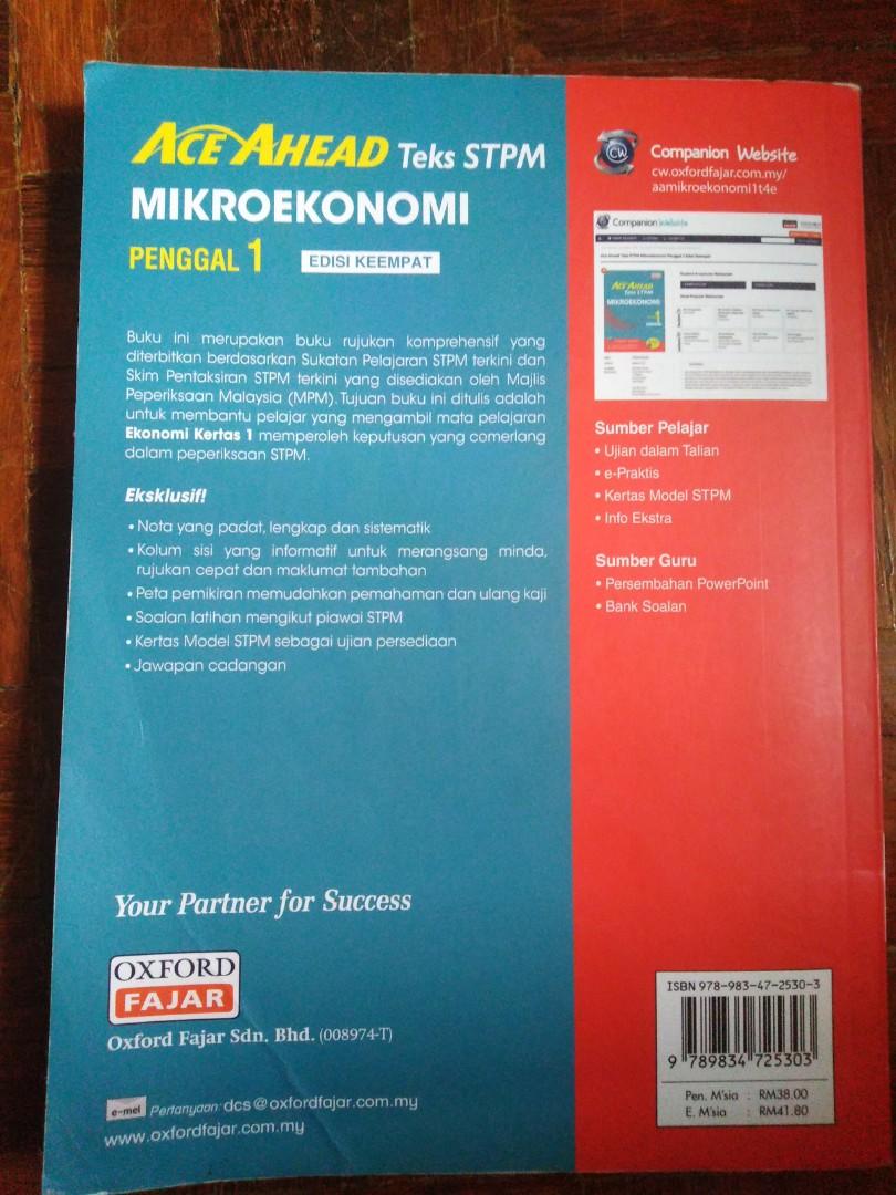 Ace Ahead Stpm Matrikulasi Mikroekonomi Textbooks On Carousell