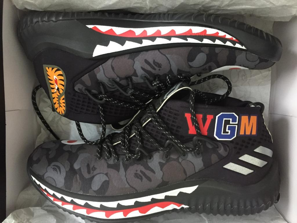 Adidas Dame 4 x Bape (Black Camo) much rarer than the green pair