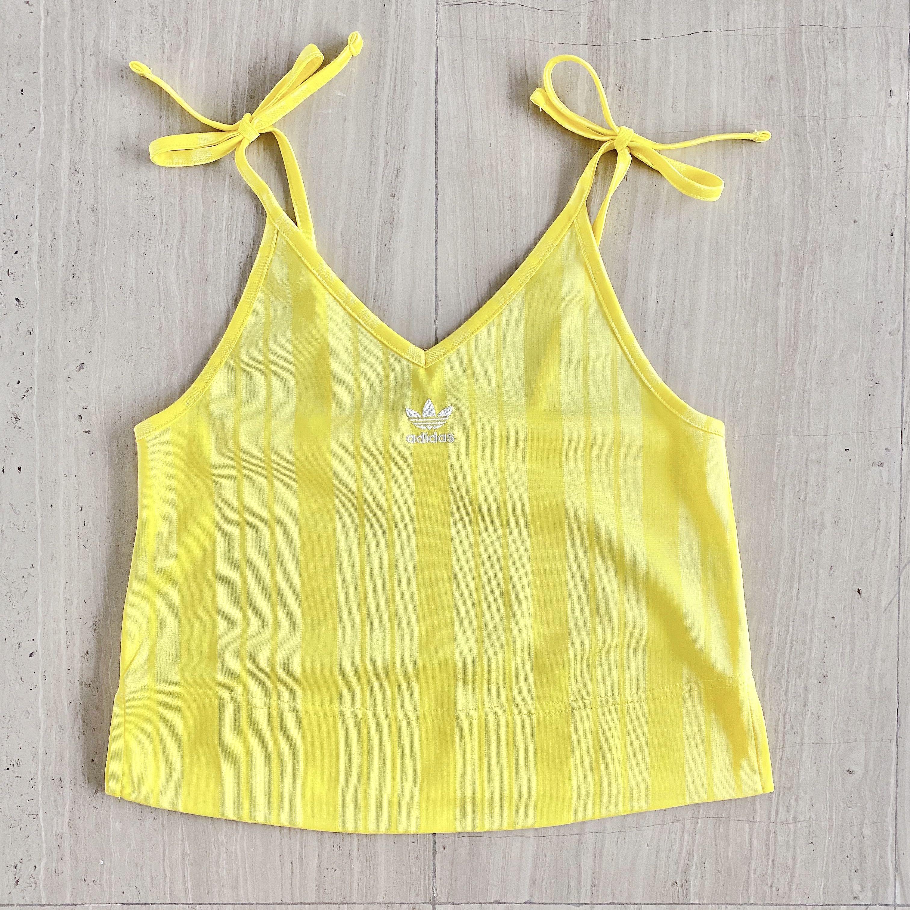 yellow adidas tank top