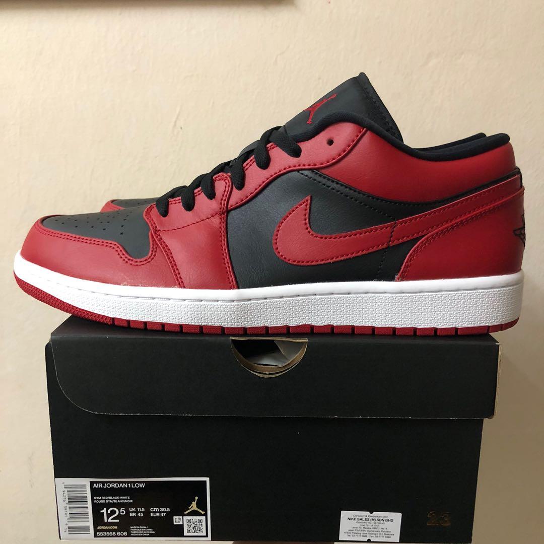 Air Jordan 1 Low Varsity Red, Men's Fashion, Footwear, Sneakers on
