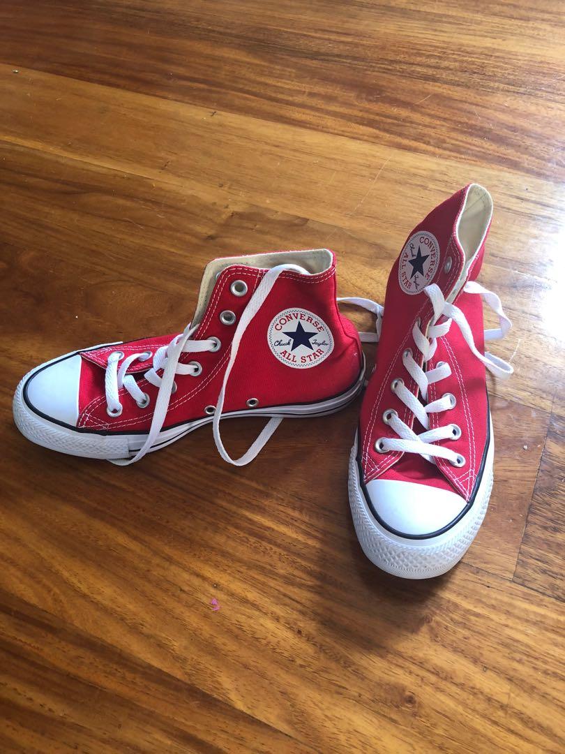 red converse sneakers