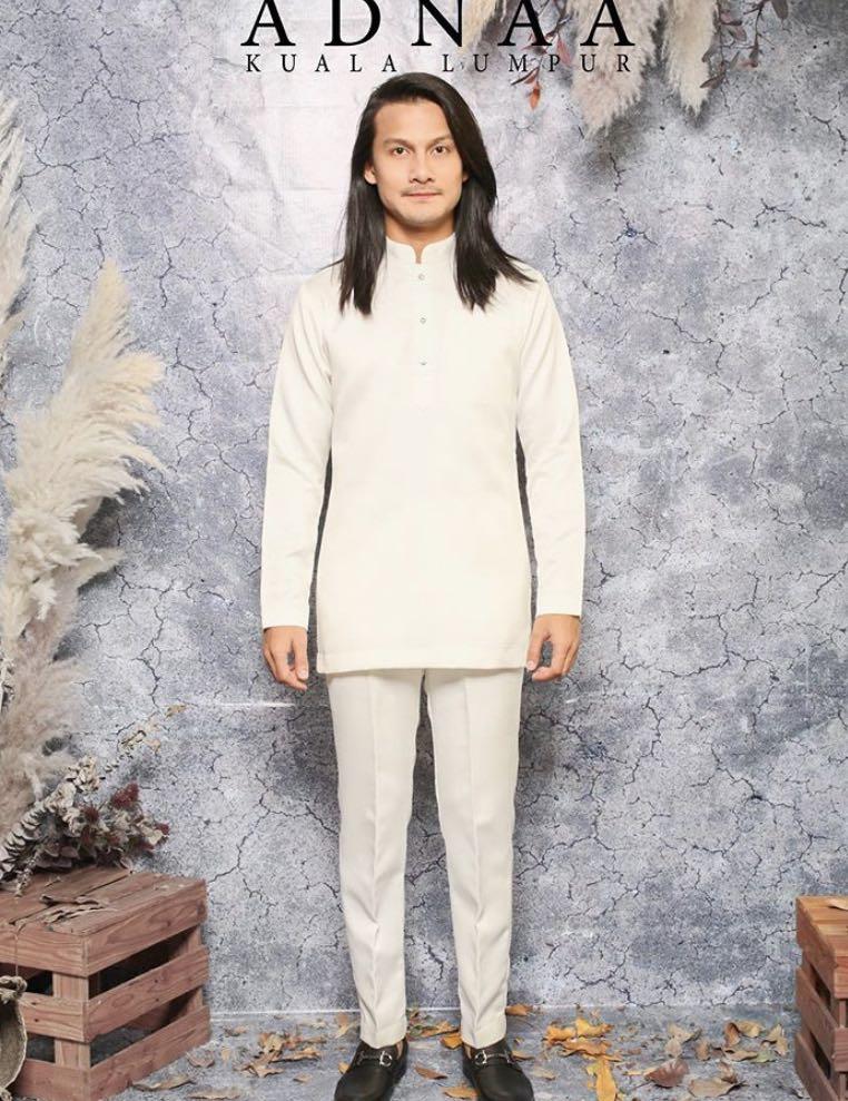 Baju Melayu Nikah Moden Slim Fit Adnaa Never Worn Offwhite Men S Fashion Clothes Others On Carousell