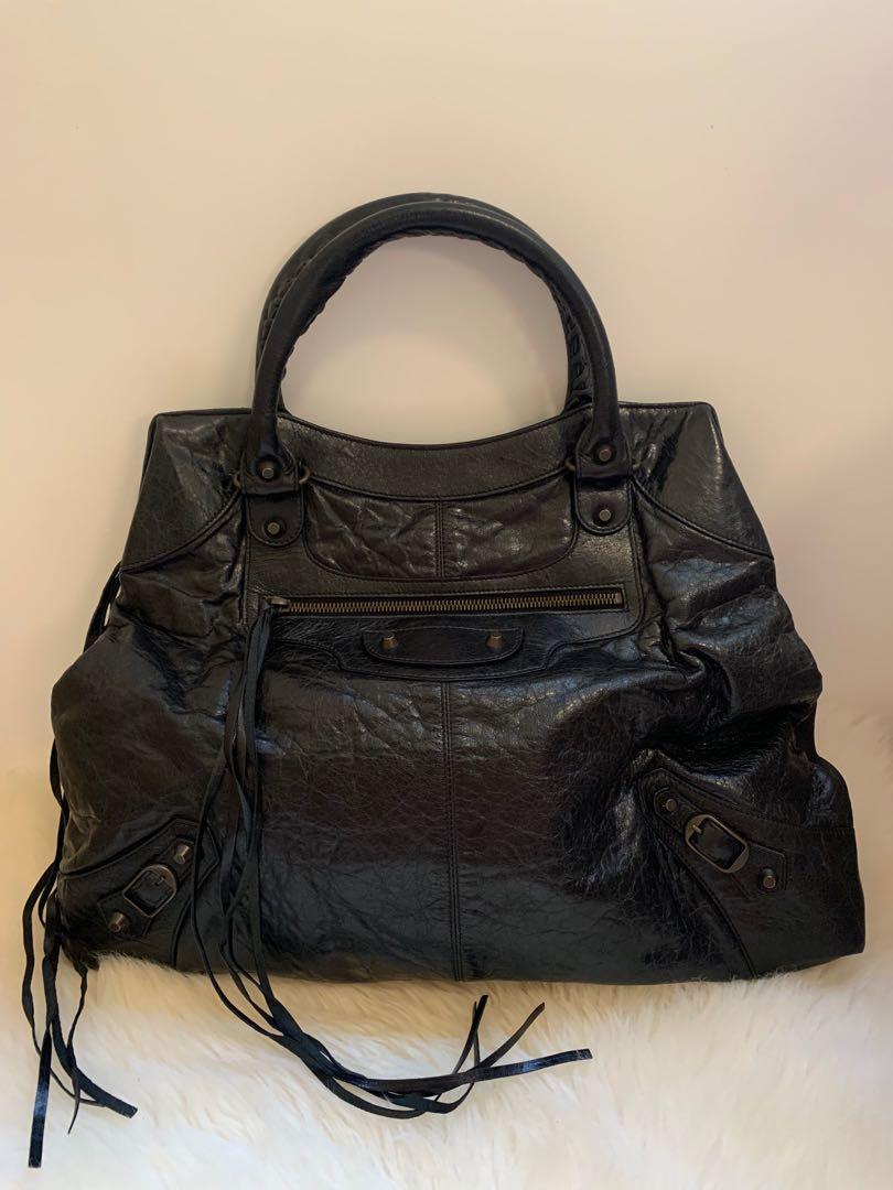 Balenciaga Black Leather City Bag  Labellov  Buy and Sell Authentic Luxury