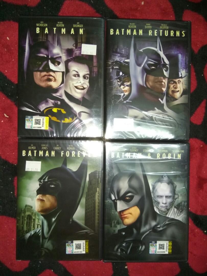 Batman fourlogy movie batman batman returns batman forever batman & robin  original dvd, Hobbies & Toys, Music & Media, CDs & DVDs on Carousell