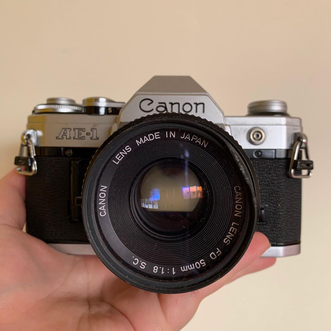 Canon Ae 1 Slr 35mm Film Camera With 50mm 1 8 Prime Standard Lens Photography Cameras Others On Carousell