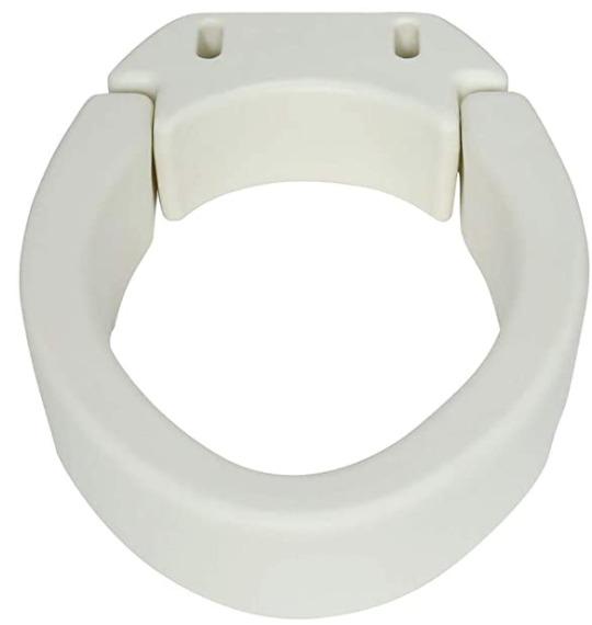 Carex Elongated Hinged Toilet Seat Riser, Health & Nutrition, Assistive