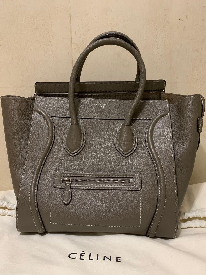 mini luggage handbag in drummed calfskin
