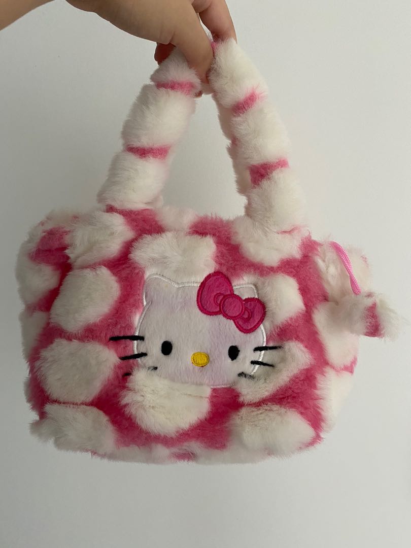 Fluffy hello kitty sale bag