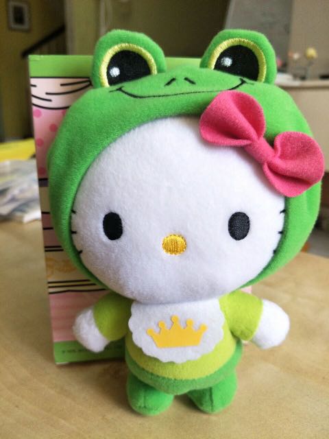 frog hello kitty plush