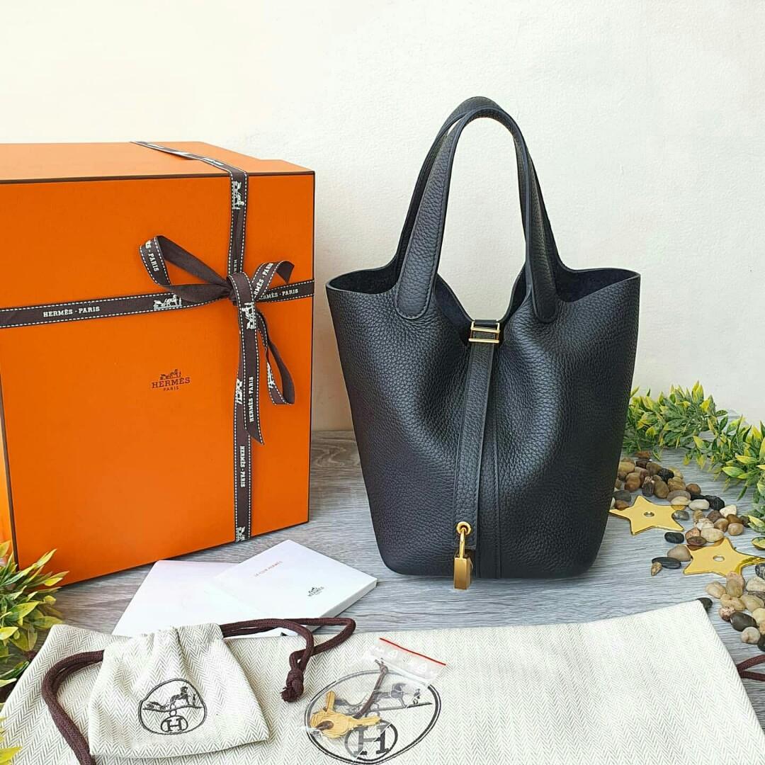 Hermes Picotin 18 Blue Saphir, Luxury, Bags & Wallets on Carousell