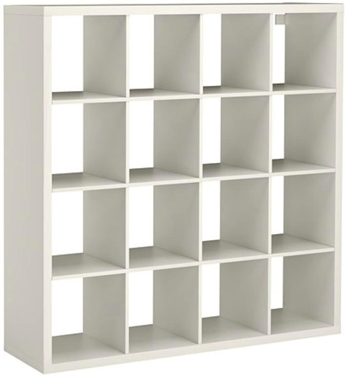 Ikea Expedite Bookcase 149x149cm High Gloss White Furniture Shelves Drawers On Carousell