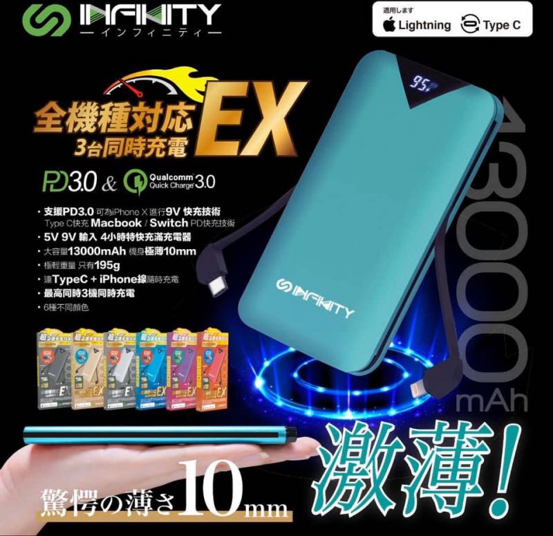 Infinity Tn13 mah 外置充電器 內有iphone Typec充電線 電子產品 電話 平板電腦裝飾 Carousell Infinity Tn13 mah 外置充電器 內有iphone Typec充電線 電子產品 電話 平板電腦裝飾 Carousell