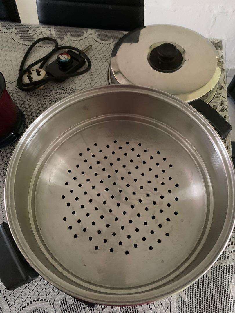 Kambrook Electric Deep dish Frypan / Saucepan with Steamer & Lid, Furniture & Home Living