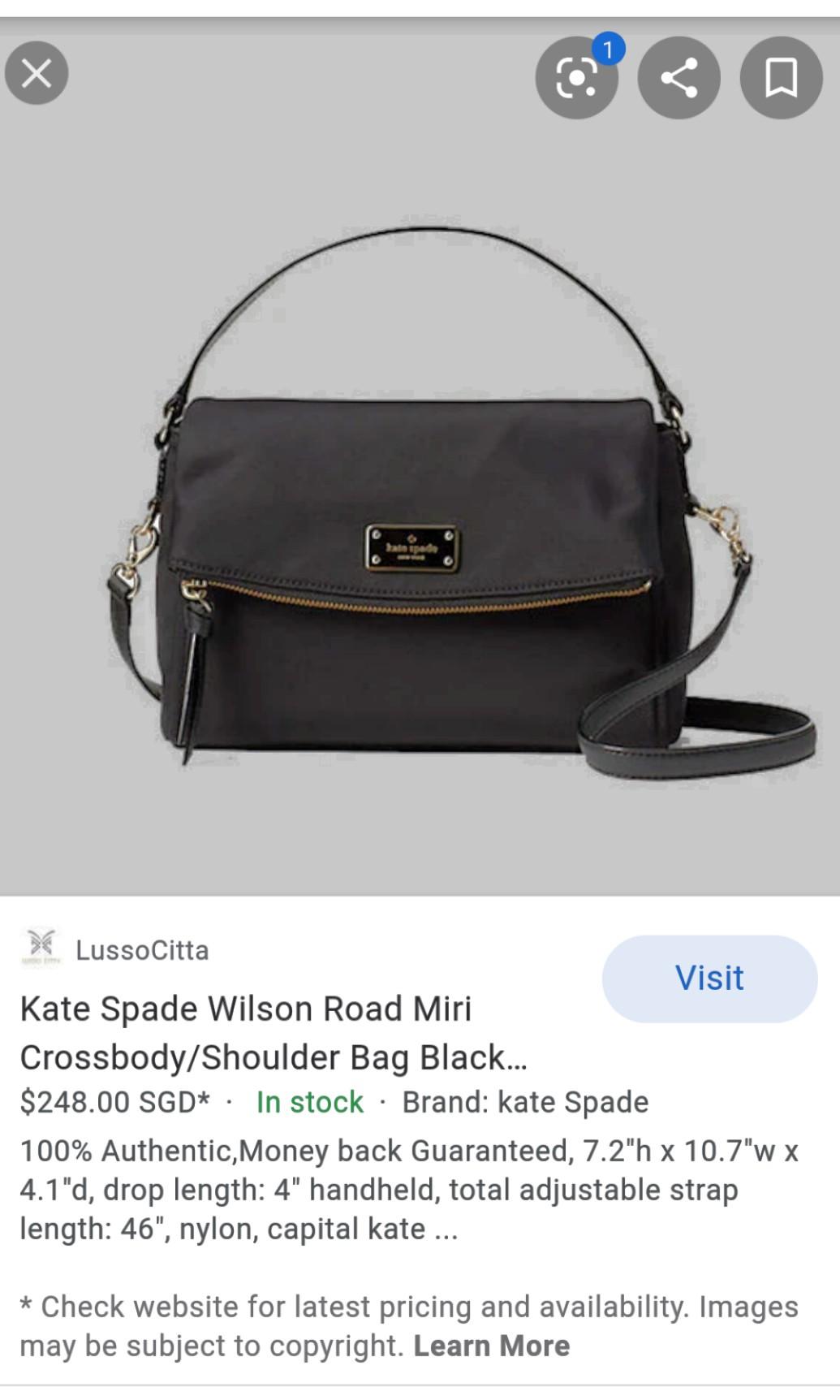 Kate Spade Wilson Road Miri Crossbody Shoulder Bag Black WKRU4921 Luxury Bags Wallets on Carousell