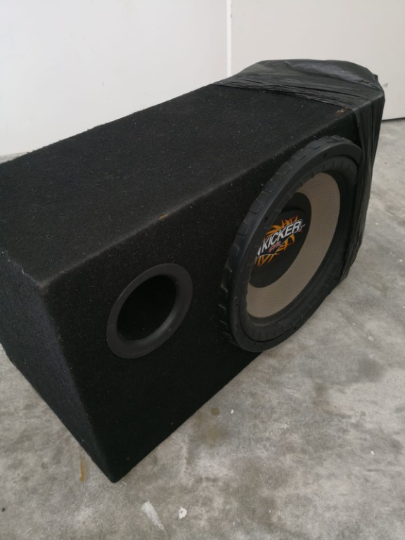 kicker cvr subwoofer with solid box 12 inch tv home appliances tv entertainment tv parts accessories on carousell