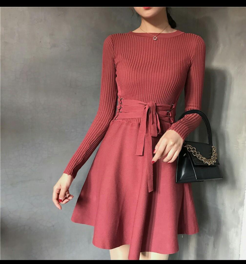 Knitted Long sleeve Dress (Category: Dresses) located in Navotas City. Submitted by cindyasilo (Listing ID 1030804121, Image 3). Description: Rust Color used once like new.