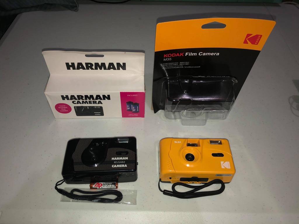 KODAK M35 & ILFORD HARMAN REUSABLE CAMERA, Photography, Cameras on