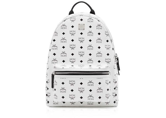 Mcm mini backpack white online
