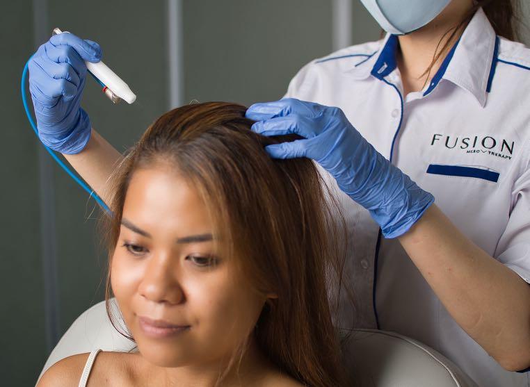 Laser+ micro needle hair growth essence therapy facial thickening grow