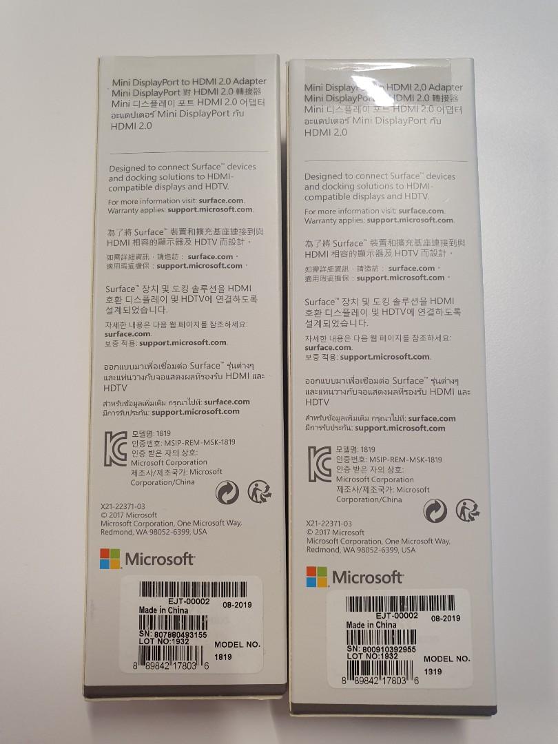 Microsoft Surface Mini Display Port To Hdmi Adapter Electronics Computer Parts Accessories On Carousell