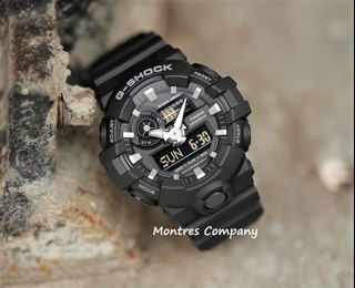 Montres Company 香港註冊公司(32年老店) 卡西歐 CASIO G-Shock 五年電池壽命 黑色 超大錶徑 GA700 GA-700 GA-700-1 GA-700-1B 二十六款色均有現貨64244470425346110