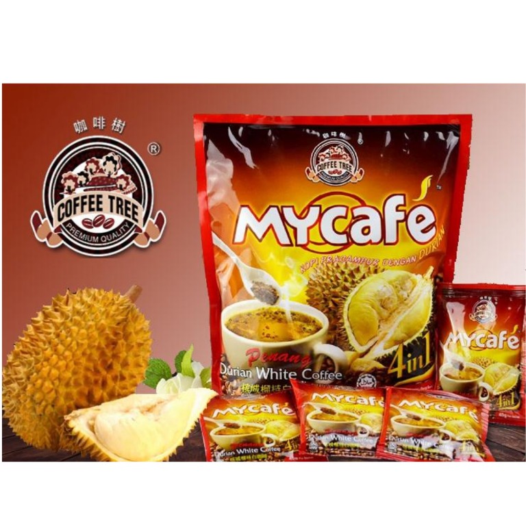 Mycafe Penang Durian White Coffee 4 In 1 Food Drinks Beverages On Carousell
