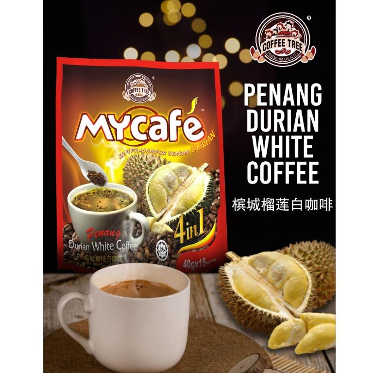 Mycafe Penang Durian White Coffee 4 In 1 Food Drinks Beverages On Carousell