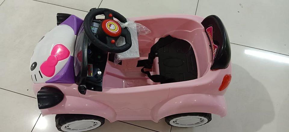 New Mini Hello Kitty Electric Ride On Toy Car For Kids Babies