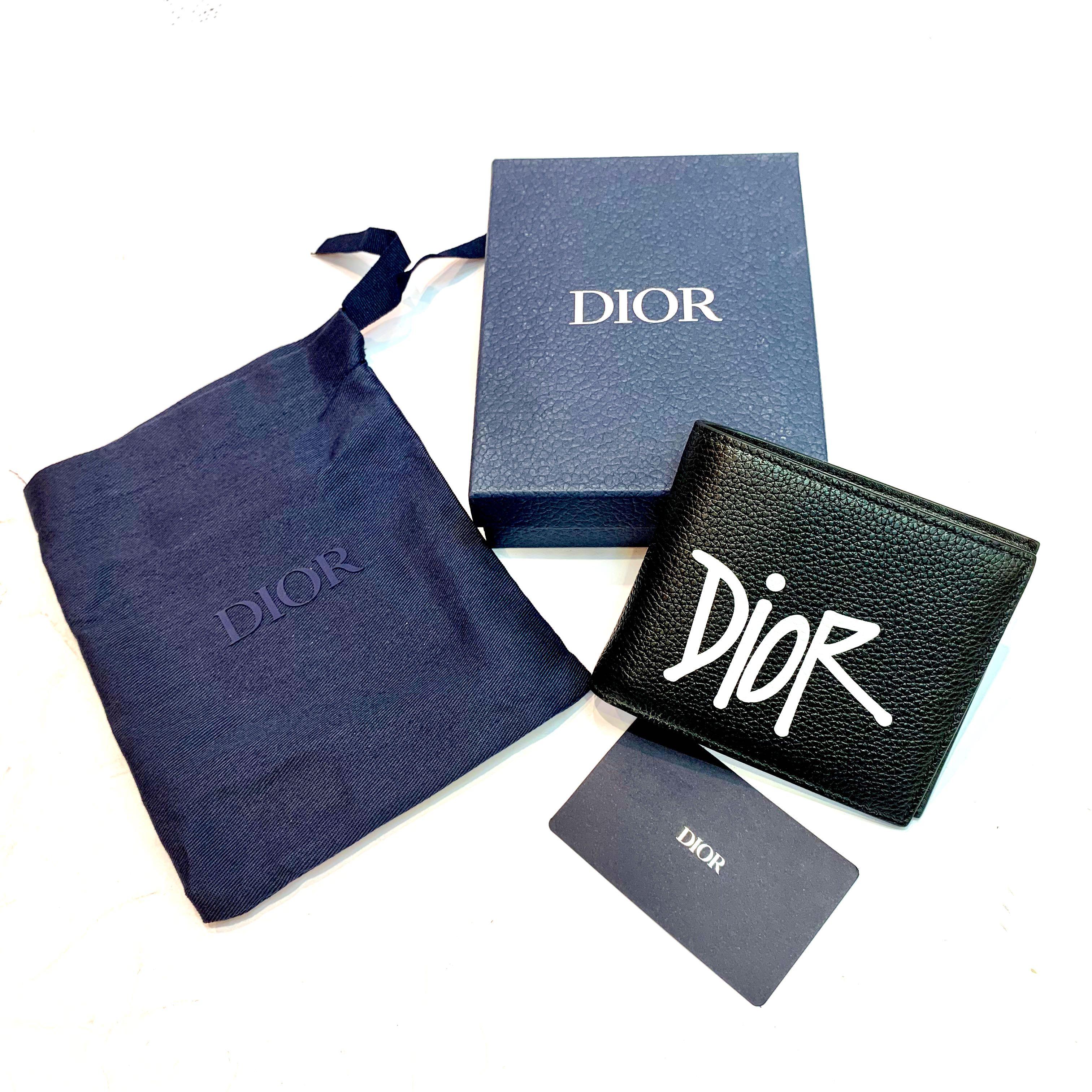 Black grained calfskin with dior and shawn store signature