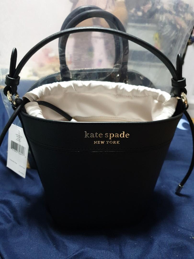 NWT Kate Spade Cameron Small Bucket Black Leather Shoulder Bag WKRU6712