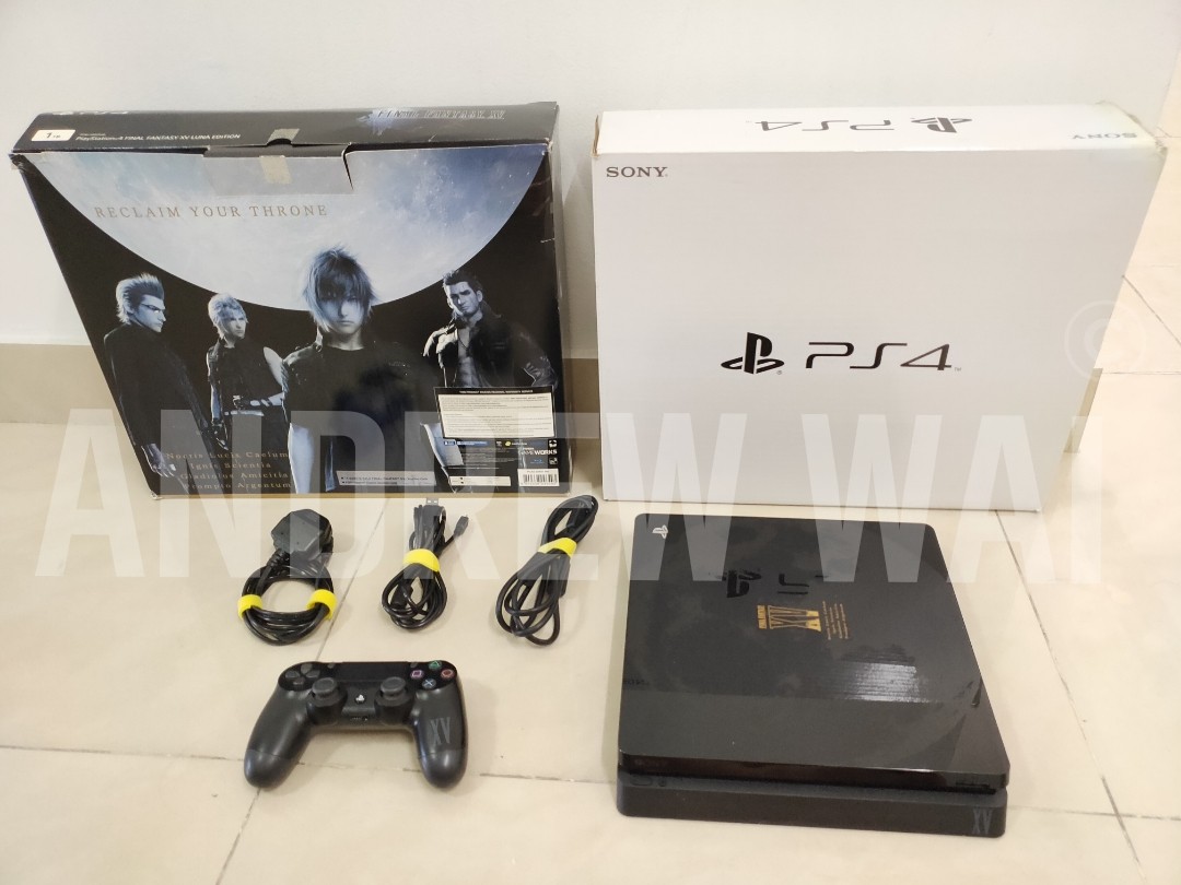 PS4 SLIM 1TB Final Fantasy XV Luna Edition, Video Gaming, Video