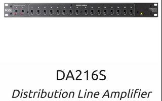 Rane DA216S Speaker Line Mic Distribution Distributor Splitter Amplifier