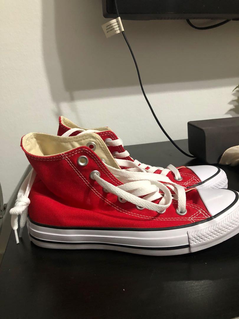 converse high cut red