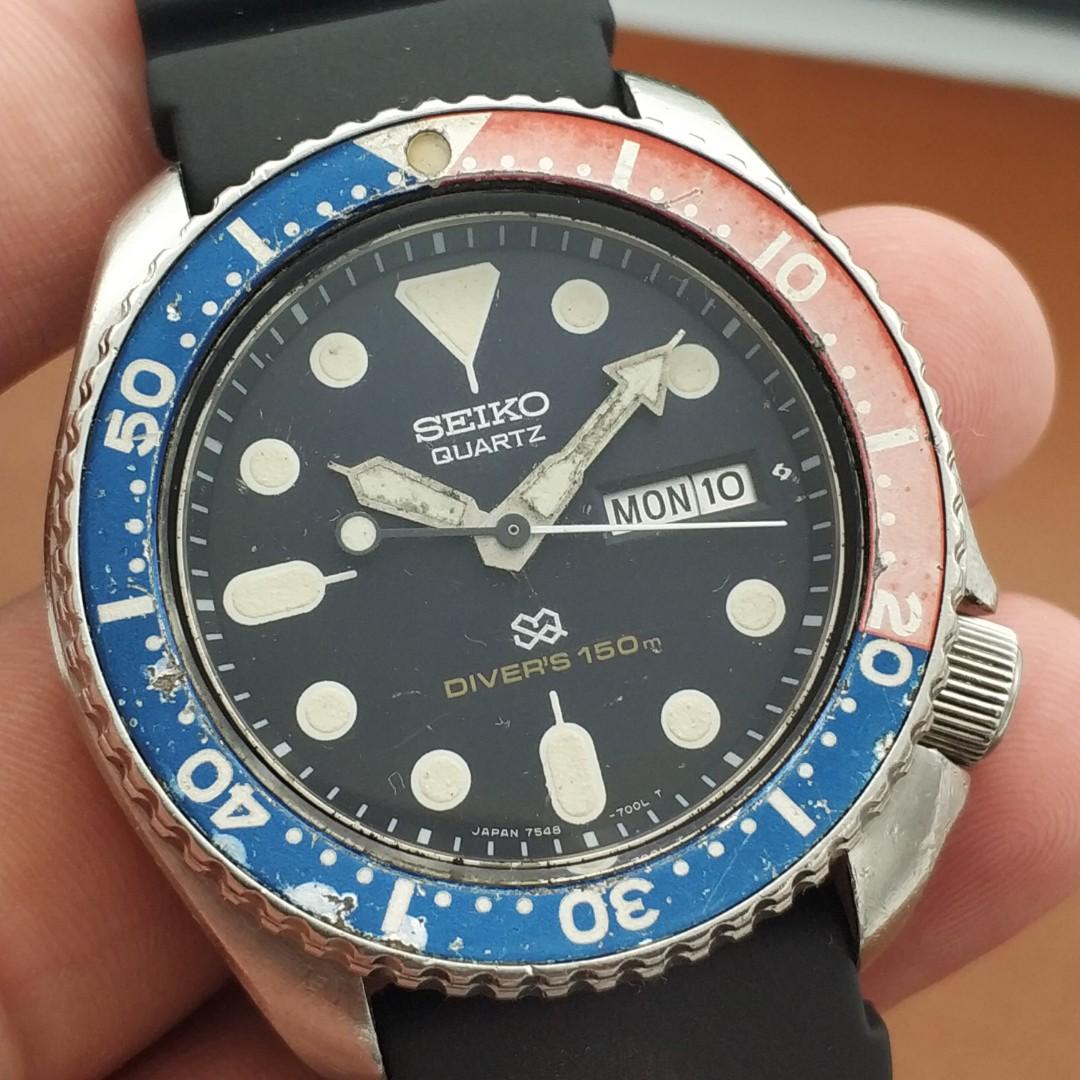 Seiko 7548-700B SQ Divers, Luxury, Watches on Carousell