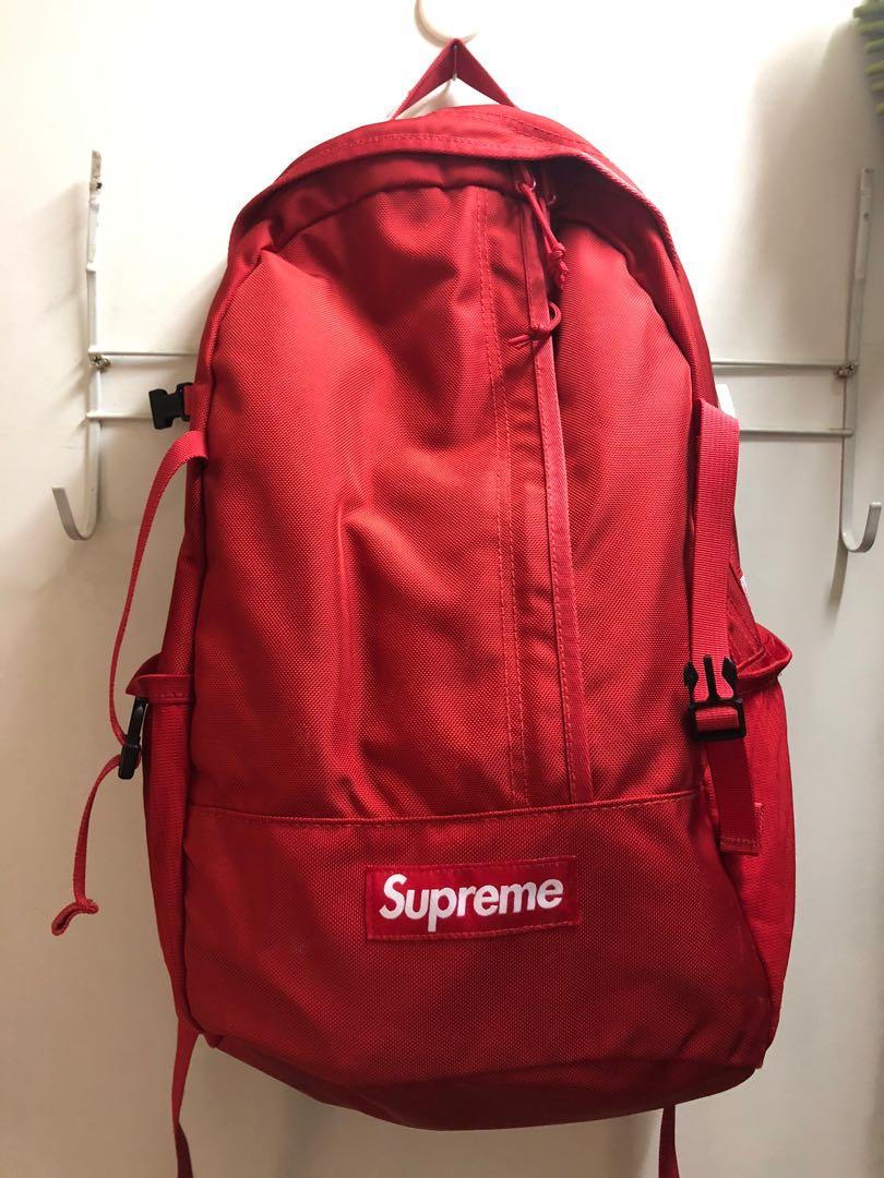 Supreme 18ss backpack, 男裝, 袋, 背包- Carousell