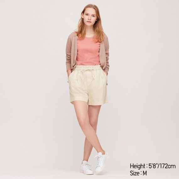 Uniqlo women's linen shorts deals