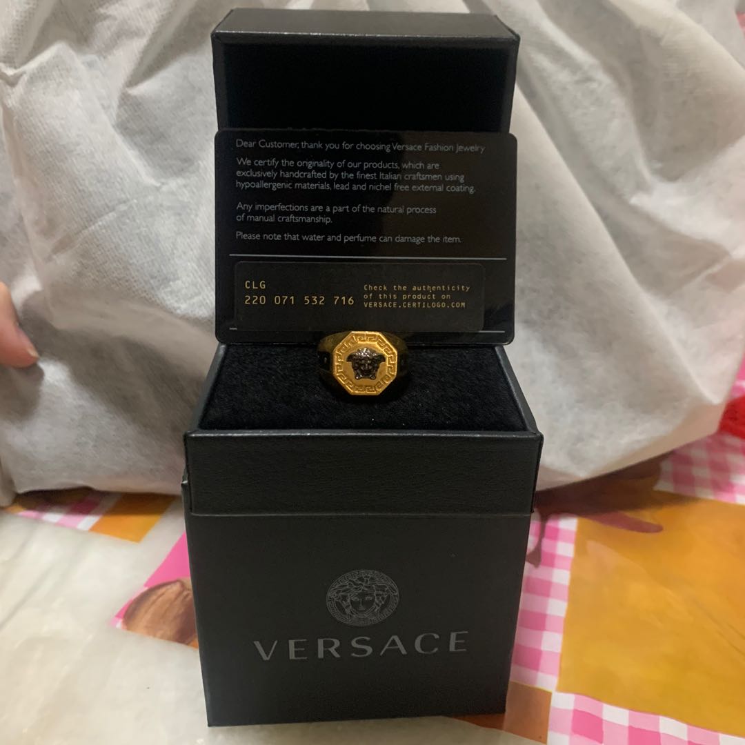 Versace Pinky Ring Men S Fashion Accessories Others On Carousell