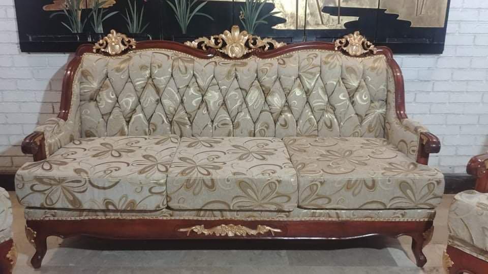 Victorian Antique Narra Sofa Set (Category: Sofas) located in Paranaque City. Submitted by _moonshop (Listing ID 1030851148, Image 3). Description: Forsale! Newly Restored 40 plus years old Authentic NARRA 14k Gold powder finish details Thick Uratex foam, Gold studs Free delivery nearby areas: cavite, laguna, laspinas, muntinlupa, etc..
