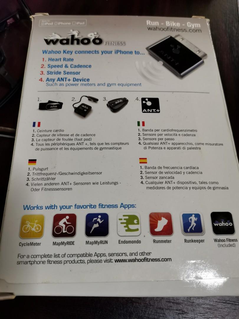 Wahoo fitness ANT+ IPhone dongle, Sports Equipment, Exercise