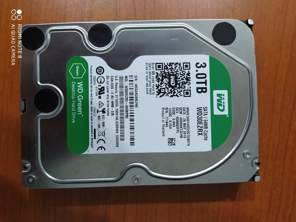 WD 3TB Green Hard disk / Western Digital 3TB HDD, Computers & Tech