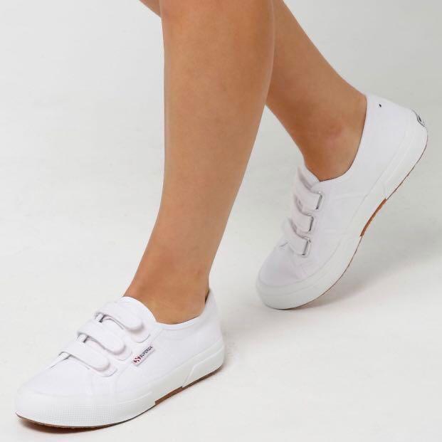 Superga strap white sales