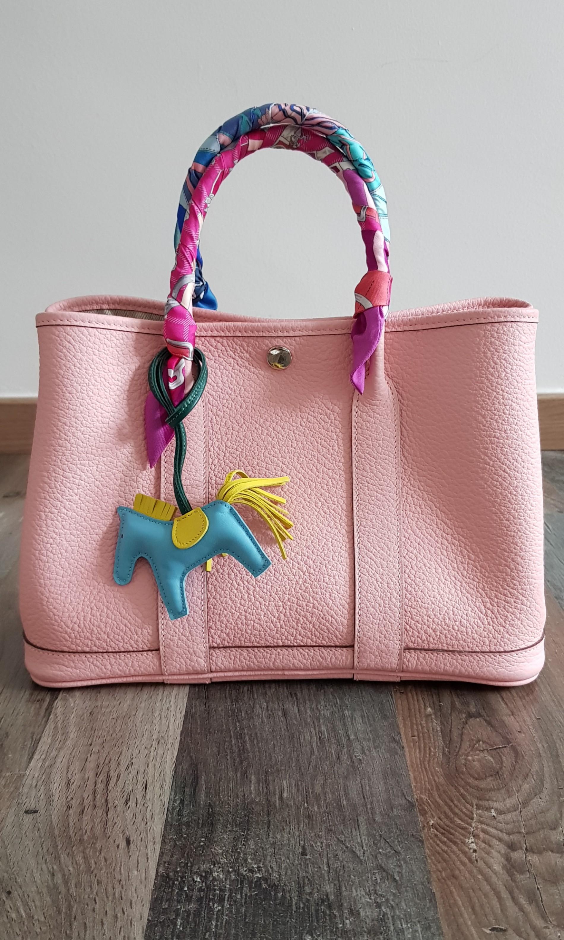 Garden party bag Hermes Pink Sakura Rodeo charm