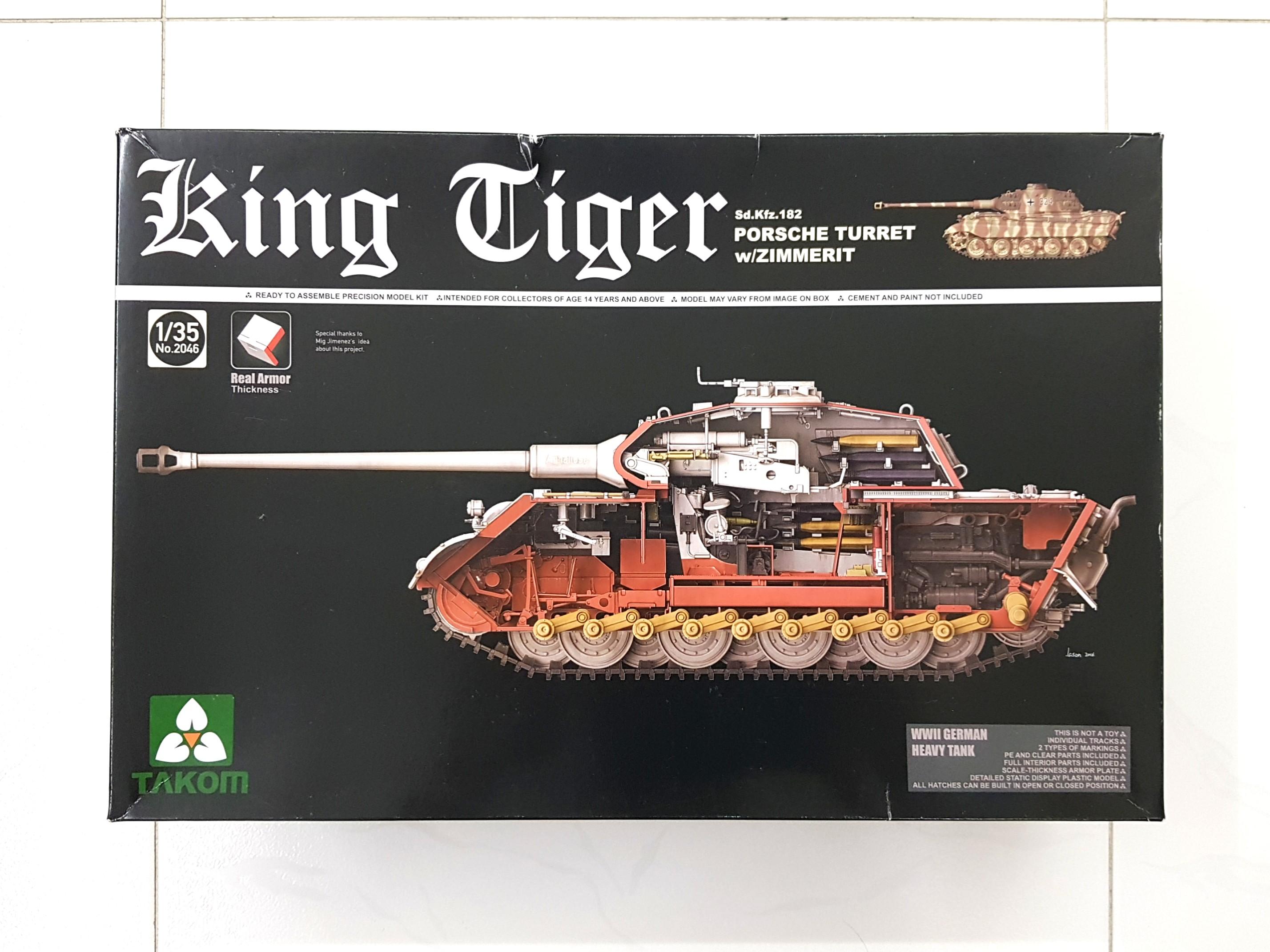 1/35 2046 Takom German King Tiger Sd Kfz 182 Porsche Turret /w