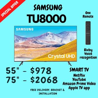 55 Inch Tu8000 Samsung 2020 Model 55tu8000 Uhd 4k Smart Tv Brand New In Box Home Appliances Tvs Entertainment Systems On Carousell