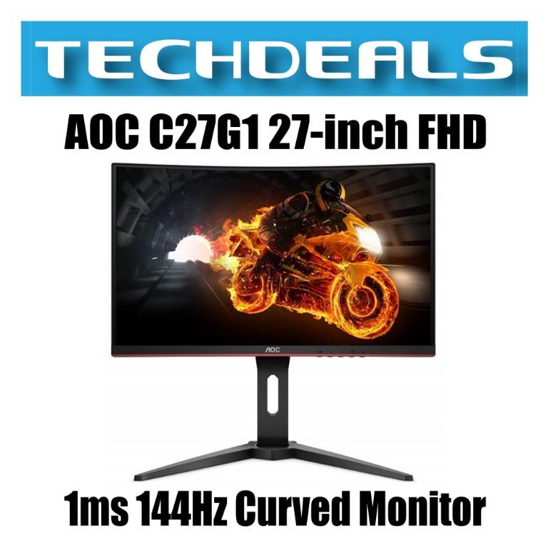 Aoc C27g1 27 Inch Fhd 1ms 144hz Curved Monitor Electronics Computer Parts Accessories On Carousell